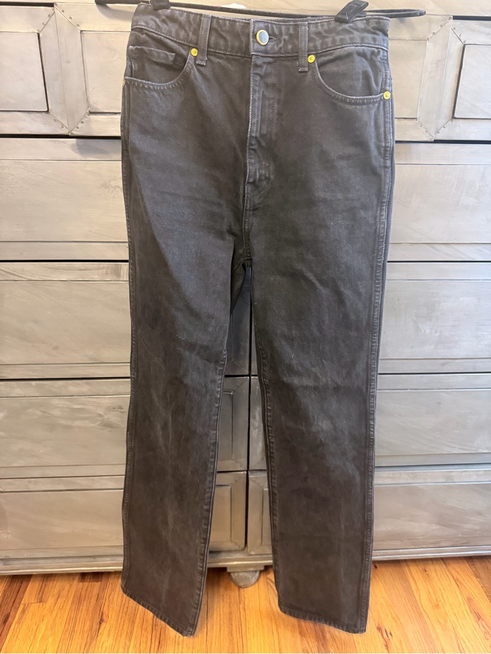 KHAITE Danielle High Rise Straight Jeans